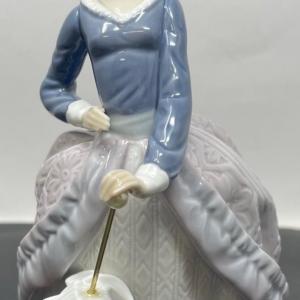 Photo of Lladro Porcelain Figureine "Evita" Girl with Umbrella