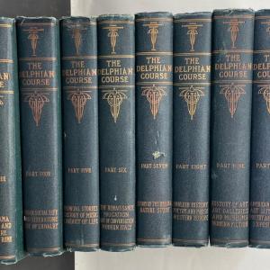 Photo of Collection of 8 Books "The Delphan Course" Vols. 3-10 1923