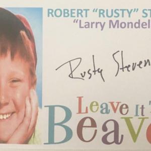 Photo of Leave it to Beaver Robert "Rusty" Stevens signed card