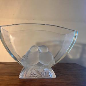 Photo of Verlys French Glass Lovebirds Vase