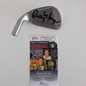 Photo of Caddyshack Cindy Morgan signed iron golf head-JSA