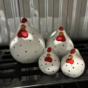 Photo of Family of Pottery Chickens
