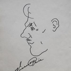 Photo of Vincent Price signed sketch 