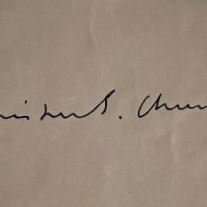 Photo of Winston Churchill original signature