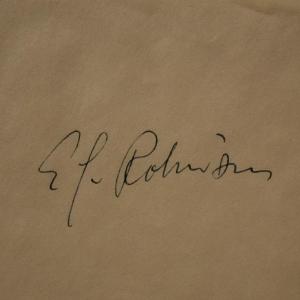 Photo of Key Largos Edward G. Robinson signature slip 