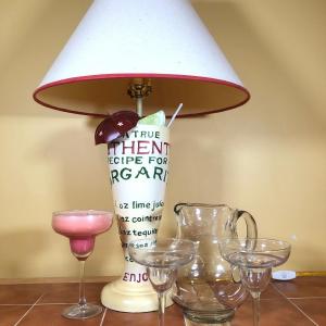 Photo of LOT 85B: Margarita Recipe Lamp, Bath and Bodyworks Frozen Daquiri Scented Candle