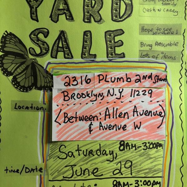 Photo of yard Sale  —Saturday , June 29—9:00am—-3:00pm