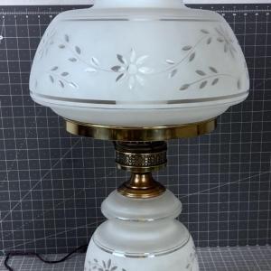 Photo of Vintage White Glass Lamp