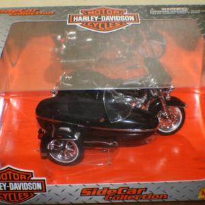Photo of Maisto Harley Davidson Black Die Cast Motorcycle and Sidecar