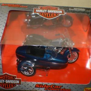 Photo of Maisto Harley Davidson Black Die Cast Motorcycle and Sidecar