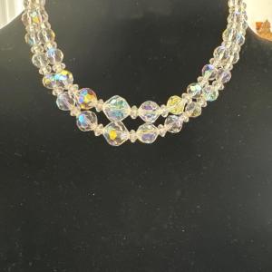 Photo of Vintage Crystal Aurora borealis necklace