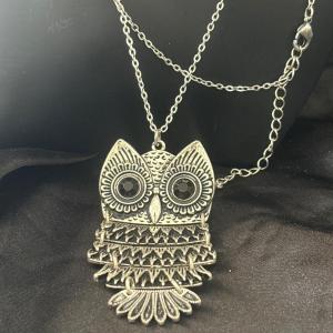 Photo of Silver tone owl necklace