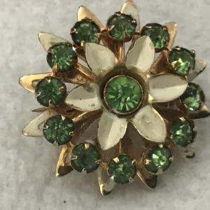 Photo of Petite Green Rhinestone pin