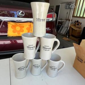 Photo of Antique HIRES root beer stoneware mugs