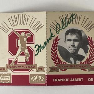 Photo of Stanford Football Frankie Albert signed 1991 trading card