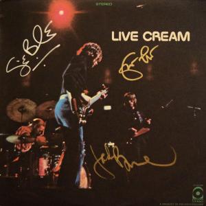Photo of Cream signed Cream Live album