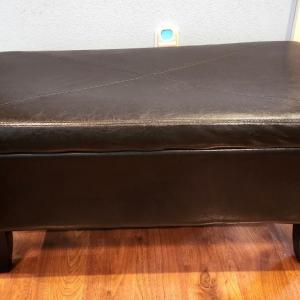 Photo of Lot #12 Black "Pleather" Bed Bench with storage