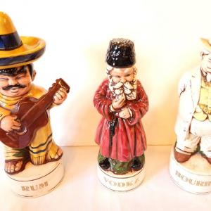Photo of Lot #23 Lot of 3 Vintage Decanters with Stereotyical Figures