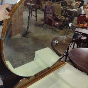 Photo of Vintage Art Deco Two Tone Vanity Table with Mirror