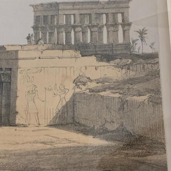 Photo of Large Lithograph - Grand Approach To The Temple of Philae Daniel Roberts