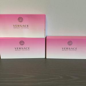 Photo of Lot of 3 Box Sets Versace Womens Bright Crystal Perfume, Lotion, Gel