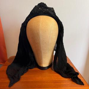 Photo of Antique Beaded Mourning Veil