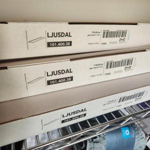 Photo of 3 Ikea Ljusdal Glass Shelves New in box