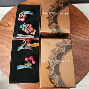 Photo of Jay Strongwater Cherry Charm Napkin Rings