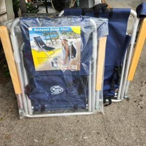 Photo of 2 WearEver Chair Backpack Beach Chairs New