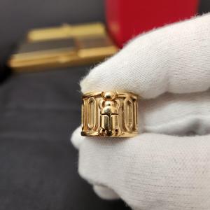 Photo of Cartier 18kt Gold Scarab Ring Size 5 1/2 50 16MM w box