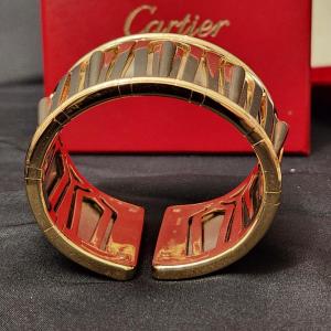 Photo of Cartier Wide 18 kt Gold Pharaon Cuff Bangle Bracelet