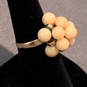 Photo of 18k Yellow Gold Estate Ring w/ Pearls Size 6
