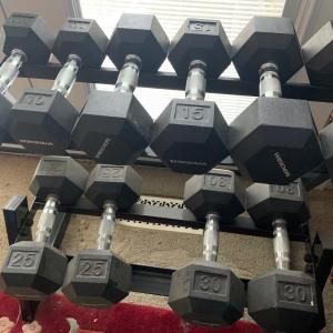 Photo of Weider Dumbbell Set With Rack 10lb to 30lb