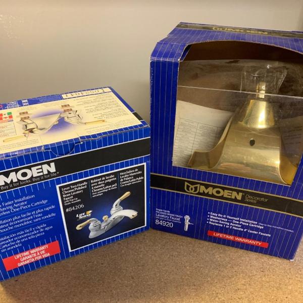 Photo of TWO Moen Sink Faucetts In Original Boxes