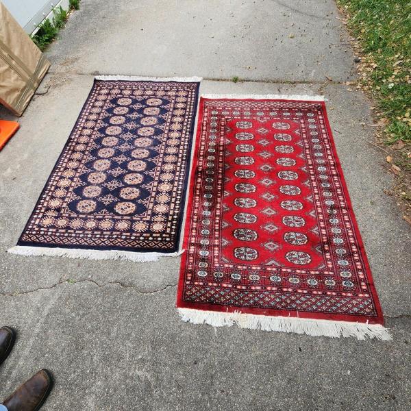 Photo of 2 Hand Knotted Wool Rugs Pakistan 5'5" x 3' 2"
