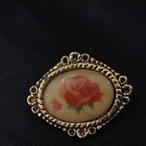 Photo of Vintage Camco Rose Brooch - God's Love is With You Always Pin