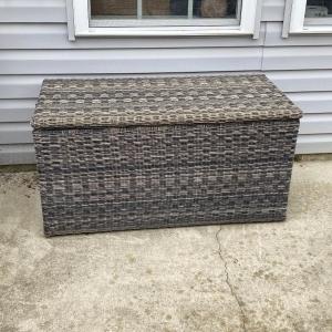 Photo of LOT 88: Wicker Style Patio Storage and Contents