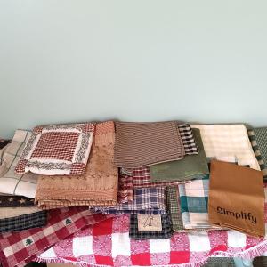 Photo of LOT 81: Vintage Country Primitive Style Table Linens, Valances, Swags & Napkins