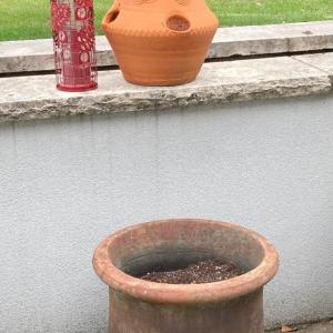 Photo of LOT 85: Terracotta Planters and Bird Feeder