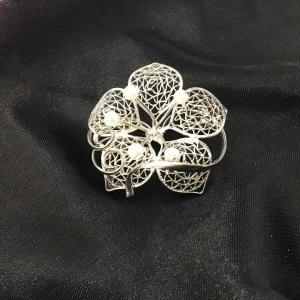 Photo of Silver Filagree Style Vintage Brooch