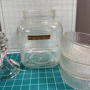 Photo of Vintage jar, candle holder and 3 bowls