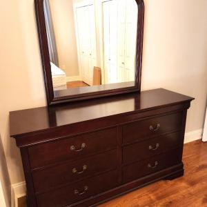Photo of Lot #29 6 Drawer Bedroom Dresser with Mirror