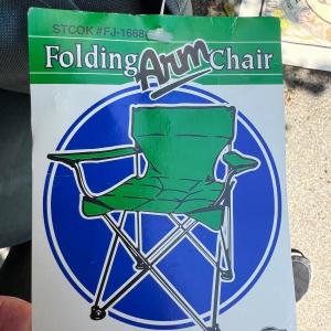 Photo of Lot of 2 Folding Arm Chairs with Storage Bags