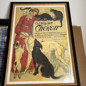 Photo of Framed Clinique Cheron - Vintage Clinic Advertising Poster Print 22"x30"