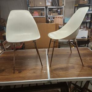 Photo of Pair of MCM molded plastic chairs