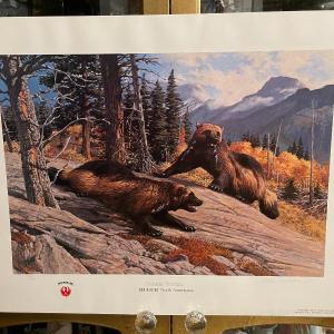 Photo of Double Trouble Lithograph Signed by Artist T. Beecham 758/950 18" x 24" Unframed