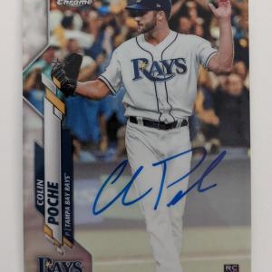 Photo of Colin Poche Signed Baseball Trading Card - Topps Chrome No. 19 of 499 2020
