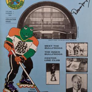 Photo of Anaheim Bullfrogs Roller Hockey 1993 Inaugural Season Game Signed Program