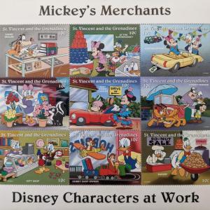 Photo of Mickey's Merchants Disney Characters at Work Stamp Set 