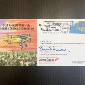 Photo of Christopher Foxley Norris and Ronald Travers Obe signed first day cover